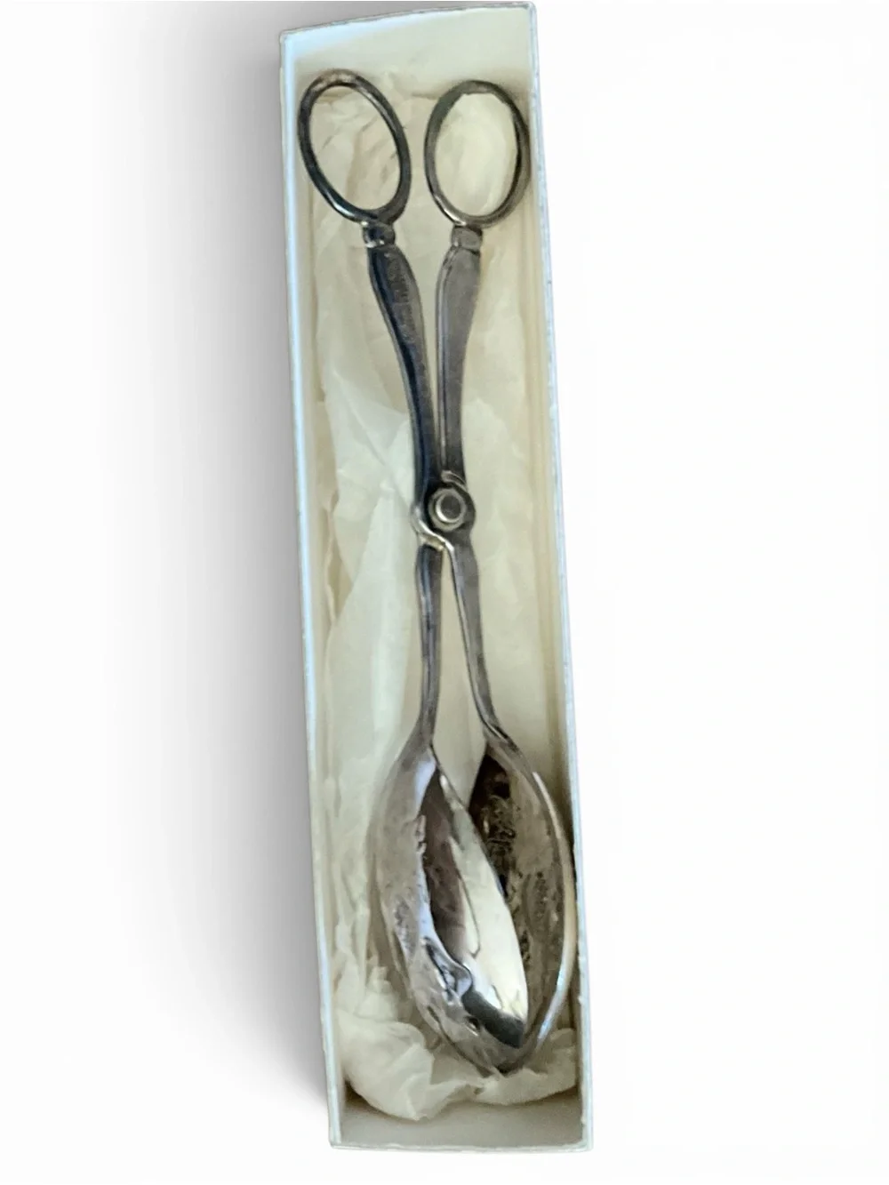 Vintage Sheffield England Silver Plate Serving Tong in Original Box